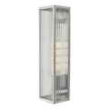 Keegan Large Bathroom Wall Light Polished Stainless Steel Glass IP44<br>Polished Stainless Steel