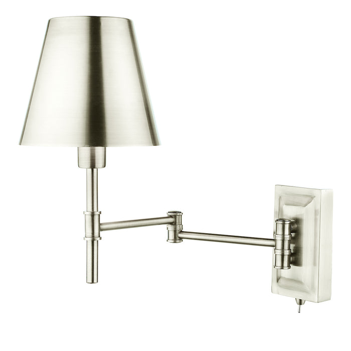 Kensington 1 Light Swing Arm Wall Light Polished Nickel<br>Polished Nickel