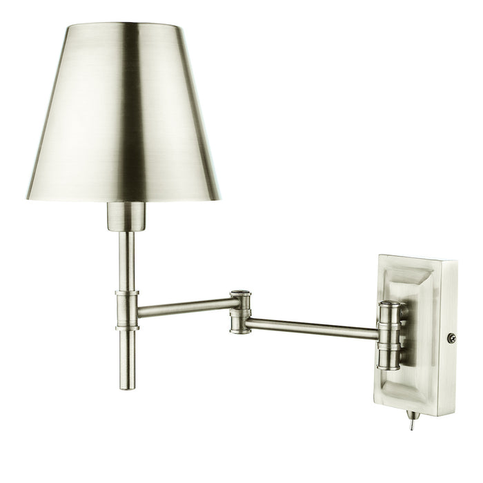 Kensington 1 Light Swing Arm Wall Light Polished Nickel<br>Polished Nickel