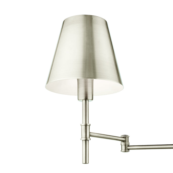Kensington 1 Light Swing Arm Wall Light Polished Nickel<br>Polished Nickel