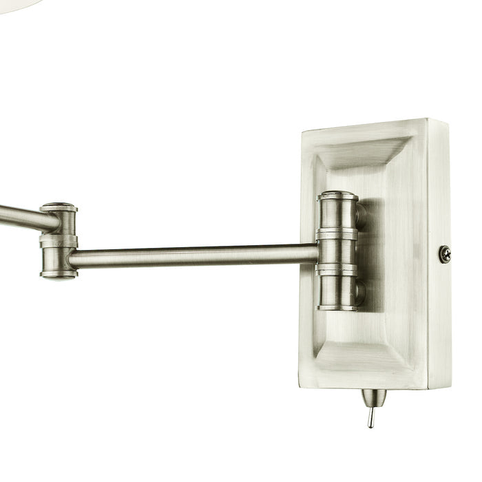Kensington 1 Light Swing Arm Wall Light Polished Nickel<br>Polished Nickel