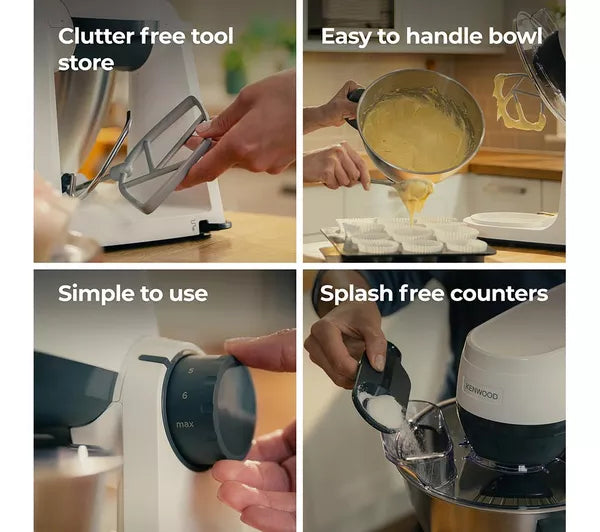 Kenwood KHC30.000WH 1000W 4.3L MultiTasker Stand Mixer-White