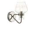 Keta Wall Light Satin Chrome Glass<br>Satin Chrome
