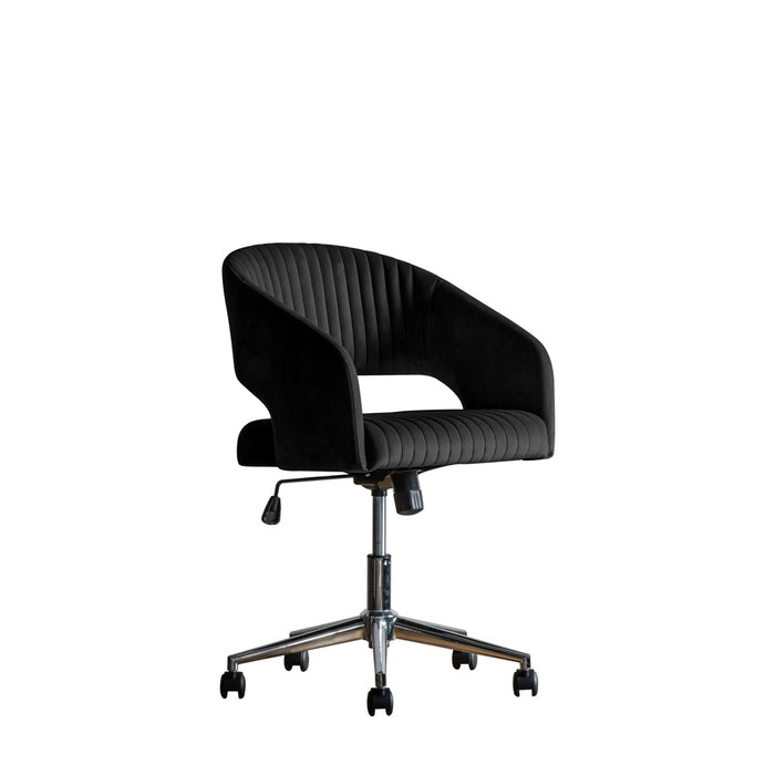 Kildare Swivel Chair Black Velvet