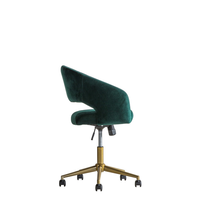 Kildare Swivel Chair Green Velvet