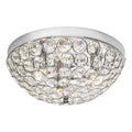 Kyrie 3 Light Flush In Polished Chrome & Crystal<br>Crystal