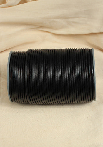 Leather Cord Creativa (4mm), 25 m Black-GoblinSmith