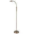 LED Antique Brass Floor Lamp with Rotary Dimmer