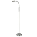 LED Brushed Steel Floor Lamp with Rotary Dimmer