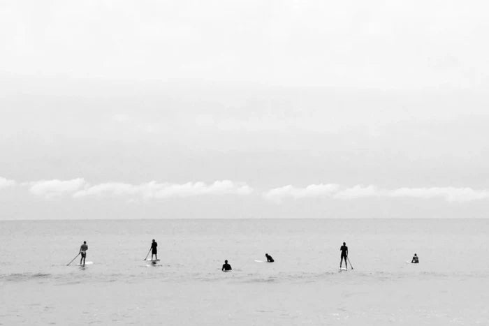 "Lineup Shelfie" Shelfie framed coastal print by Lauren Marttila
