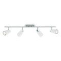 Loft 4 Light Bar Spotlight Matt White Polished Chrome<br>Matt White