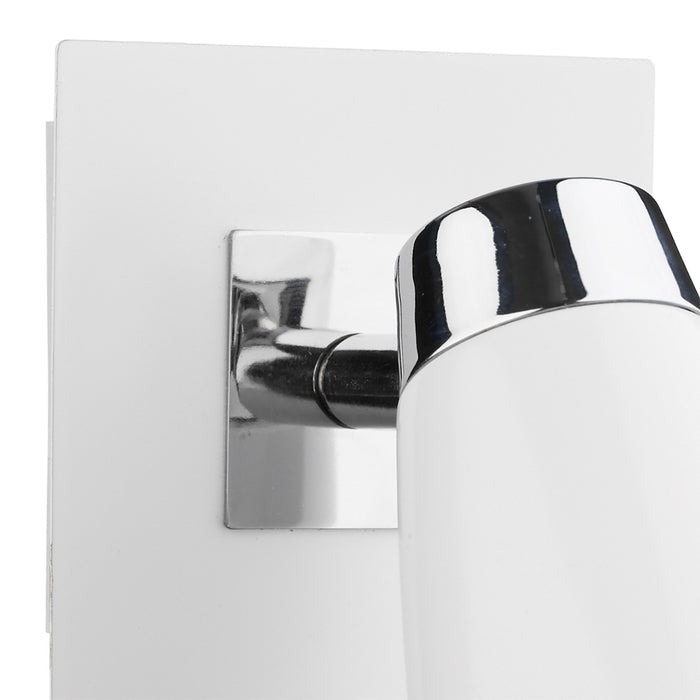 Loft Single Wall Spotlight Matt White Polished Chrome<br>Matt White