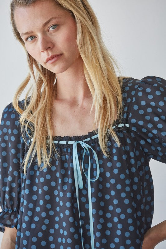 London Night Dotted Top