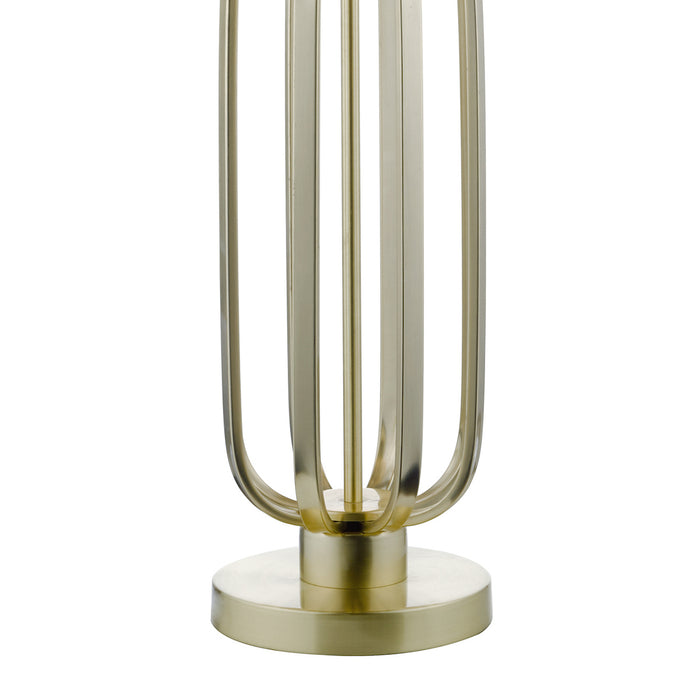 Lucie Table Lamp Satin Brass With Shade <br>Satin Brass