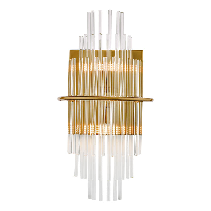 Lukas 2 Light Wall Light Antique Gold Glass<br>Antique Gold
