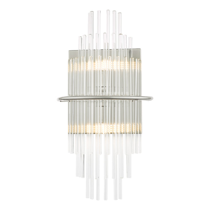 Lukas 2 Light Wall Light Polished Chrome Glass<br>Polished Chrome
