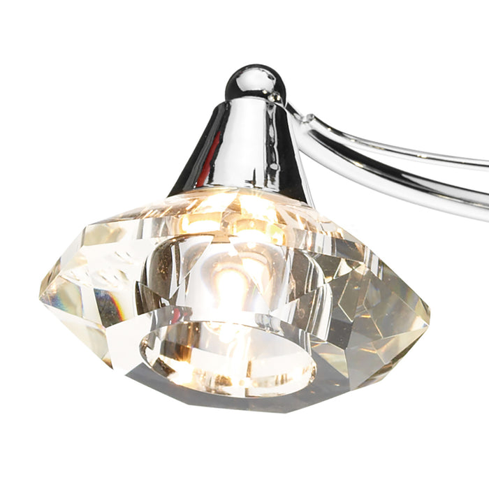 Luther 4 Light Semi Flush Polished Chrome Crystal<br>Polished Chrome