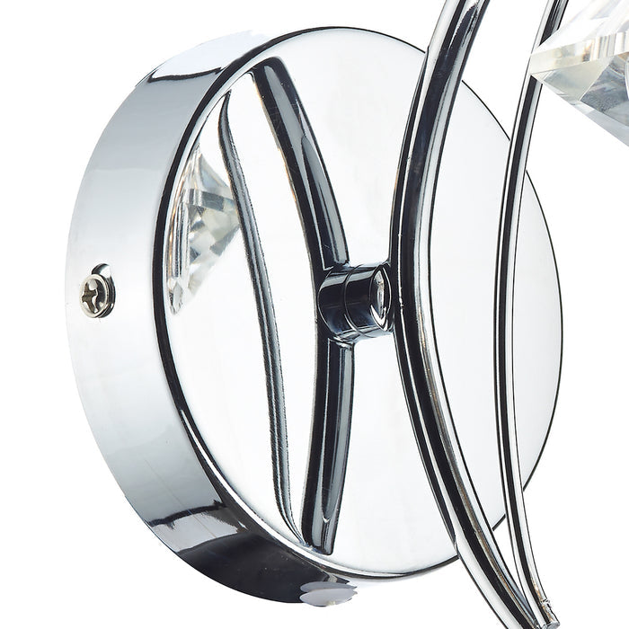 Luther Wall Light Polished Chrome Crystal<br>Polished Chrome