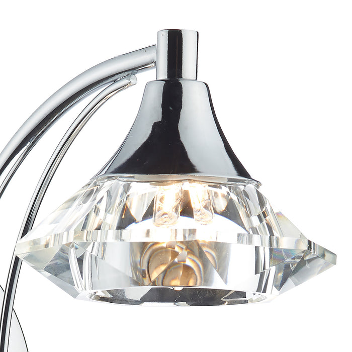 Luther Wall Light Polished Chrome Crystal<br>Polished Chrome