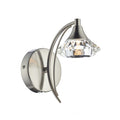 Luther Wall Light Satin Chrome CrystalSatin Chrome