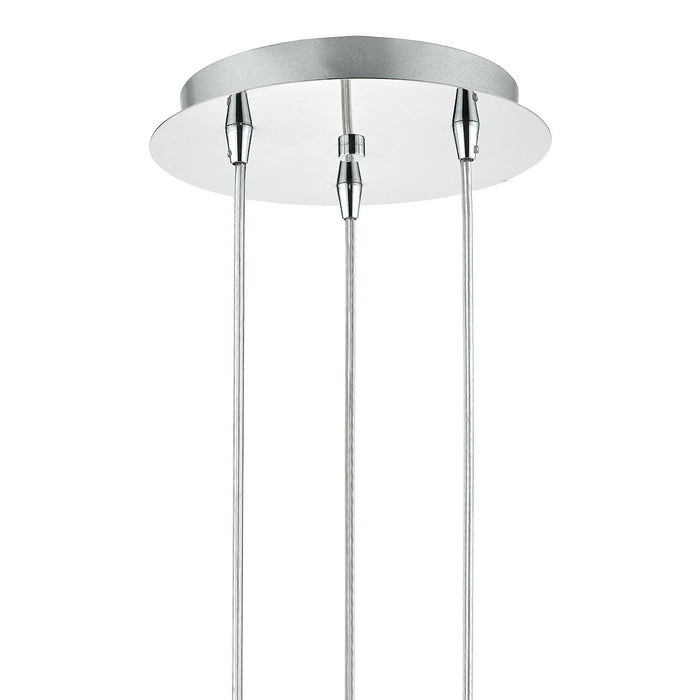 Lyall 3 Light Pendant Polished Chrome Glass<br>Polished Chrome