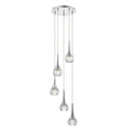 Lyall 5 Light Pendant Polished Chrome Glass<br>Polished Chrome
