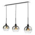 Lycia 3 Light Bar Pendant Matt Black Ombre Smoked Glass<br>Matt Black