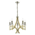 Lyon 5 Light Armed Fitting Antique Brass Crystal<br>Antique Brass