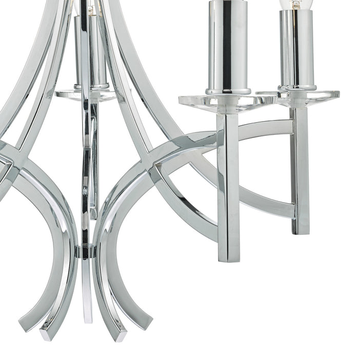 Lyon 5lt Pendant Polished Chrome & Crystal<br>Polished Chrome