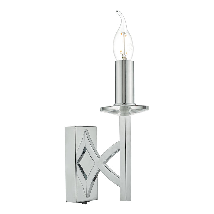 Lyon Wall Light Polished Chrome & Crystal<br>Polished Chrome