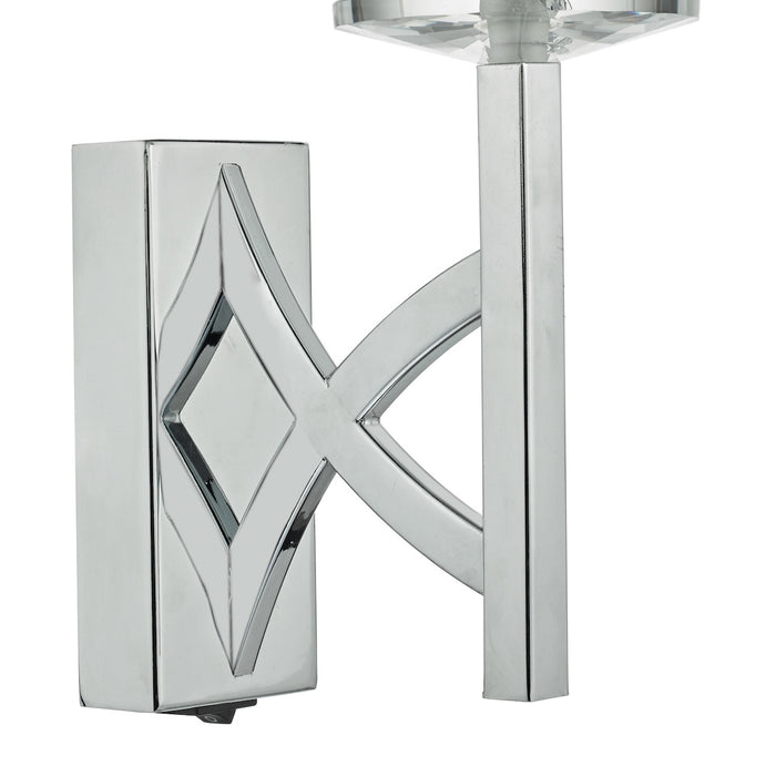 Lyon Wall Light Polished Chrome & Crystal<br>Polished Chrome
