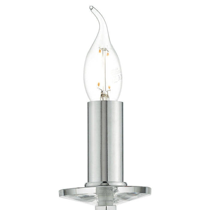 Lyon Wall Light Polished Chrome & Crystal<br>Polished Chrome
