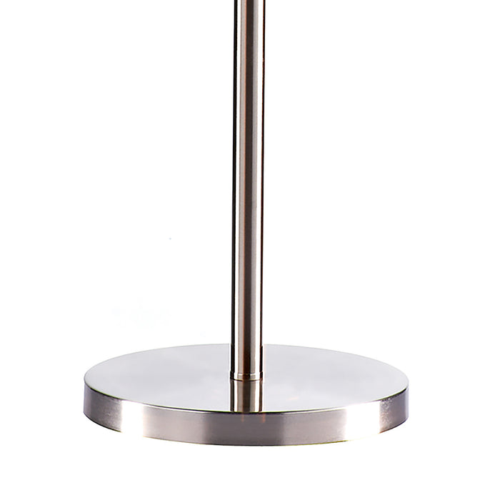 Madrid Floor Lamp Satin Chrome With Shade <br>Satin Chrome