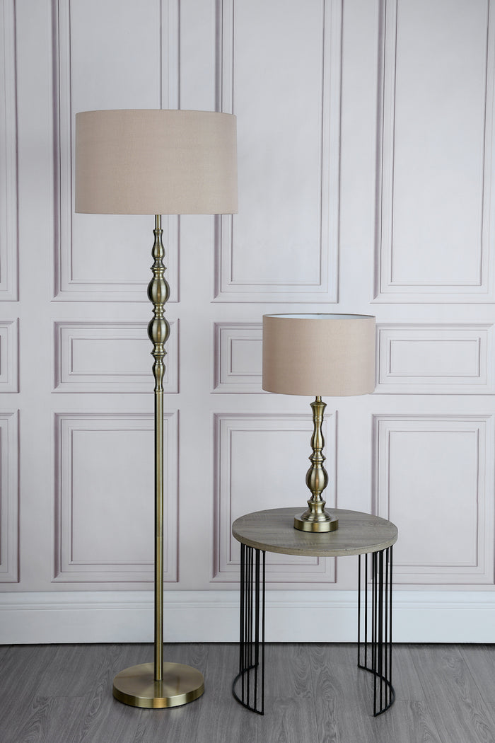 Madrid Table Lamp Antique Brass With Shade <br>Antique Bronze
