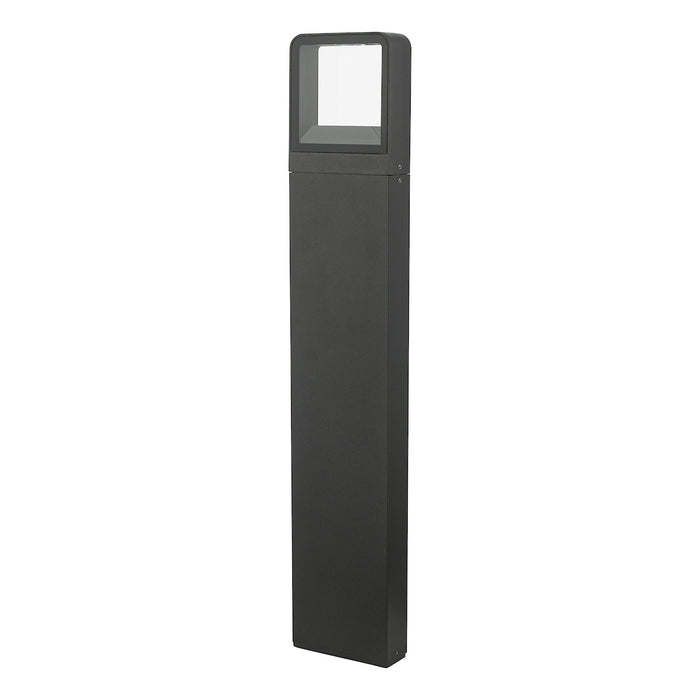 Malone Outdoor Post With Square Light Matt Grey IP65 LED<br>Matt Grey