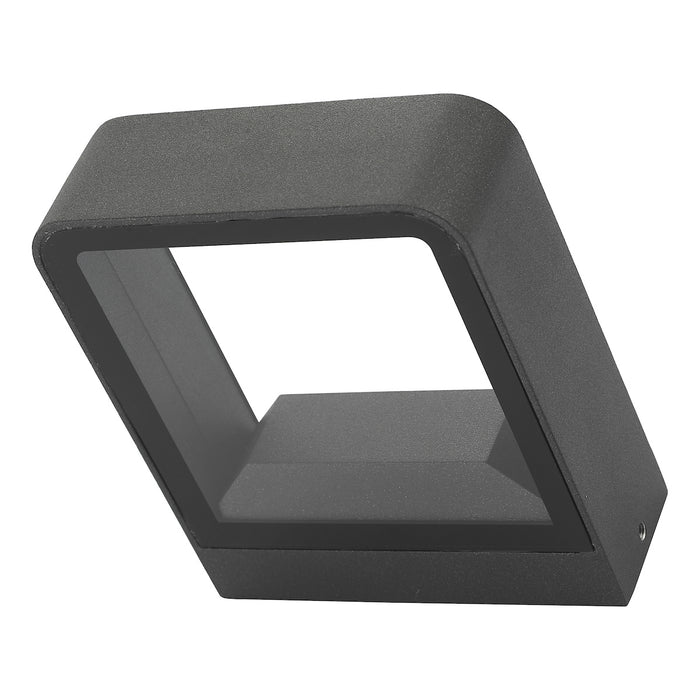 Malone Square Outdoor Wall Light Matt Grey Glass IP65 LED<br>Matt Grey