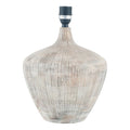 Manaia White Wash Textured Wood Table Lamp Base