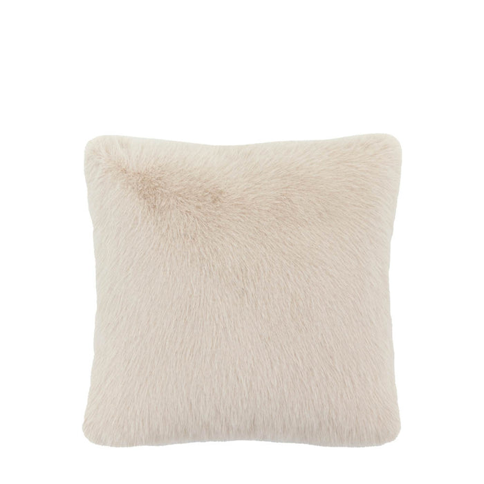 Maple Faux Fur Cushion Oatmeal - Feather Filled