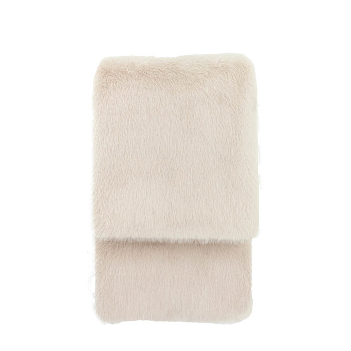 Maple Faux Fur Throw Large Oatmeal