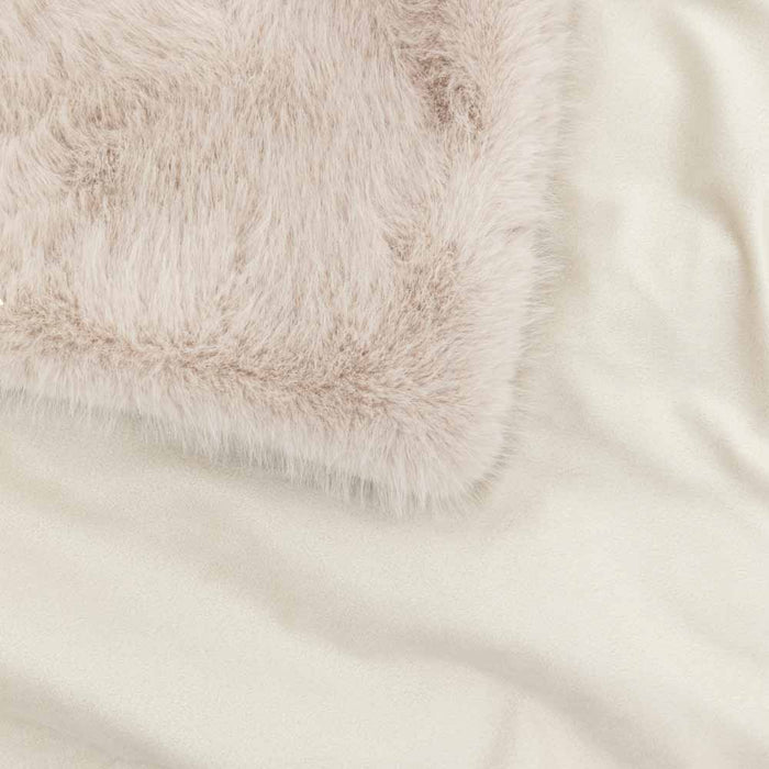 Maple Faux Fur Throw Large Oatmeal