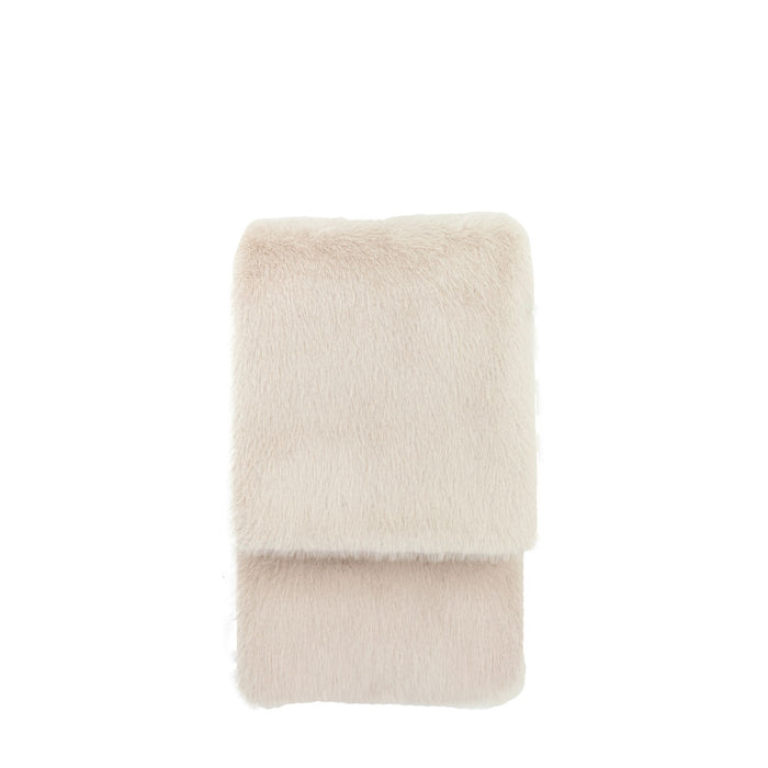 Maple Faux Fur Throw Small Oatmeal