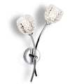 Maple Glass and Chrome Wall Light