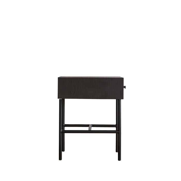 Marseille 1 Drawer Bedside Table Black / Natural