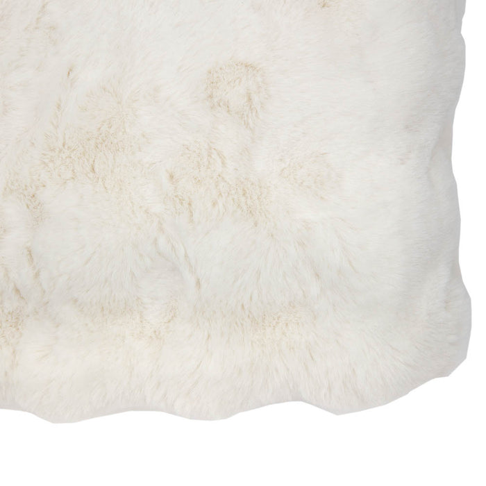 Marshmallow Rabbit Faux Fur Throw Crm