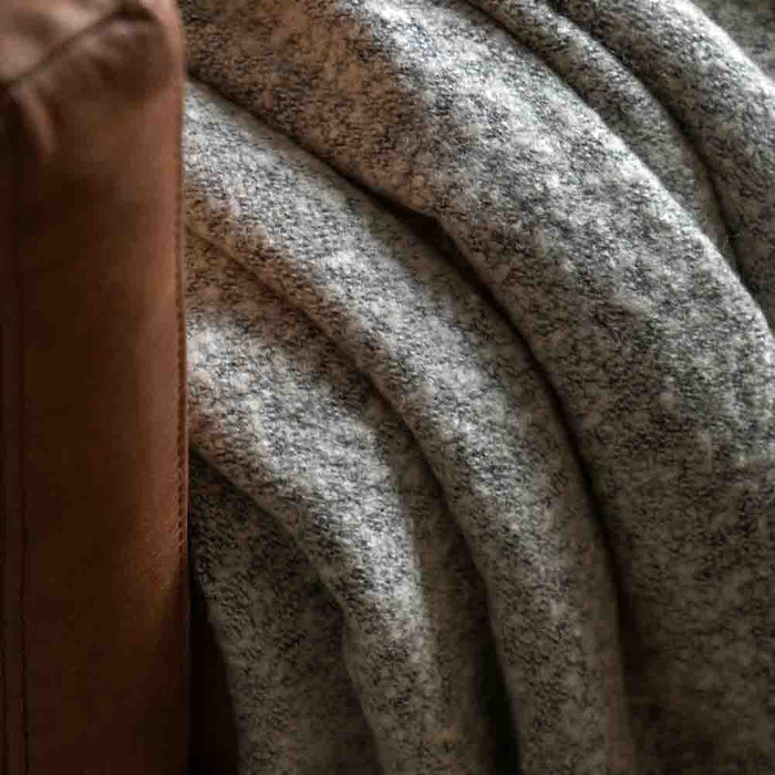Melange Acrylic Throw Dark Grey