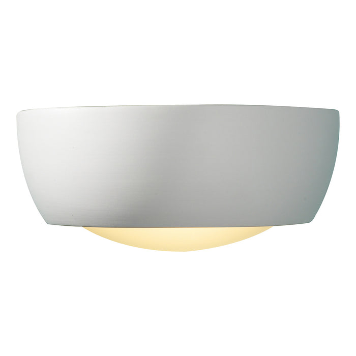 Milo Wall Light White Unglazed Ceramic Glass<br>White Ceramic