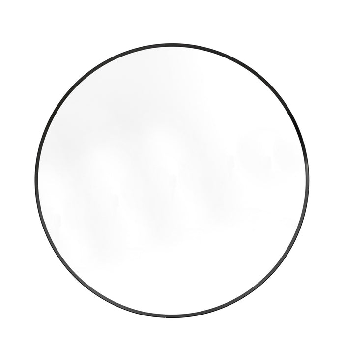 Milton Large Round Mirror Black