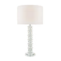 Mina Table Lamp Polished Chrome & Crystal With Shade <br>Crystal
