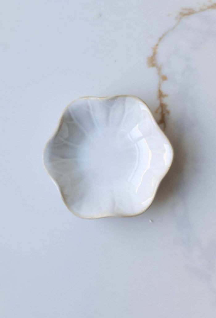 Mini Ceramic Jewelry Bowl - White