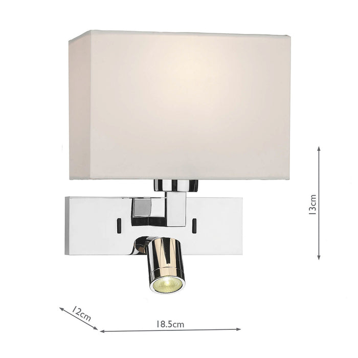 Modena Wall Light With LED In Polished Chrome (Bracket Only)<br>Polished Chrome